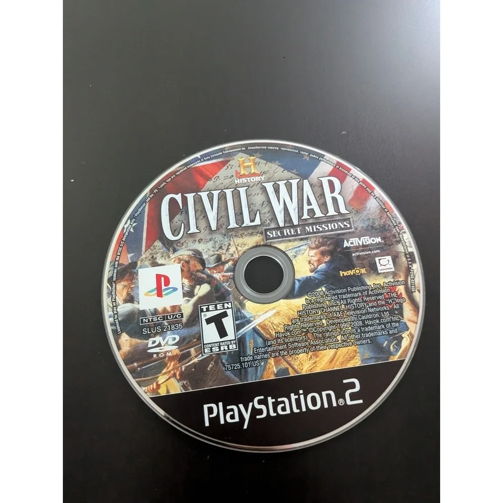 Civil War Secret Missions PS2 Game Disc Only PlayStation 2